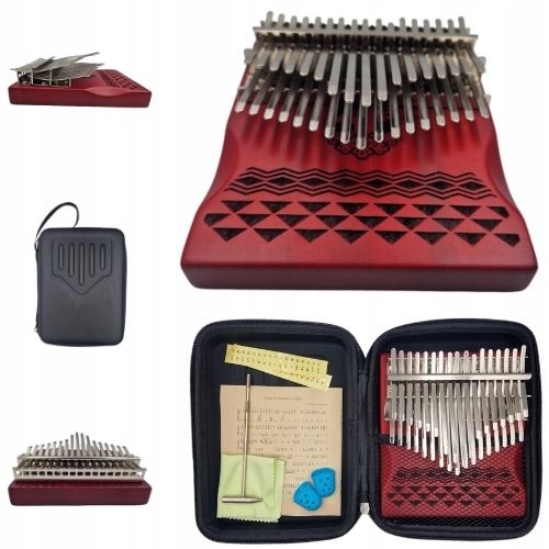 Kalimba 34 tun Etno chromatické pouzdro, kazoo, kladívko palcové piano