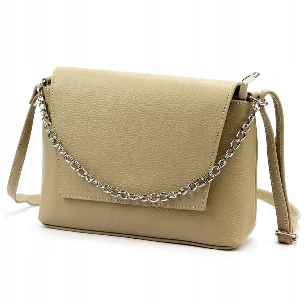Dámská kožená kabelka Luka 19 91 Dollaro Kabelka Přes Rameno Tmavě béžová