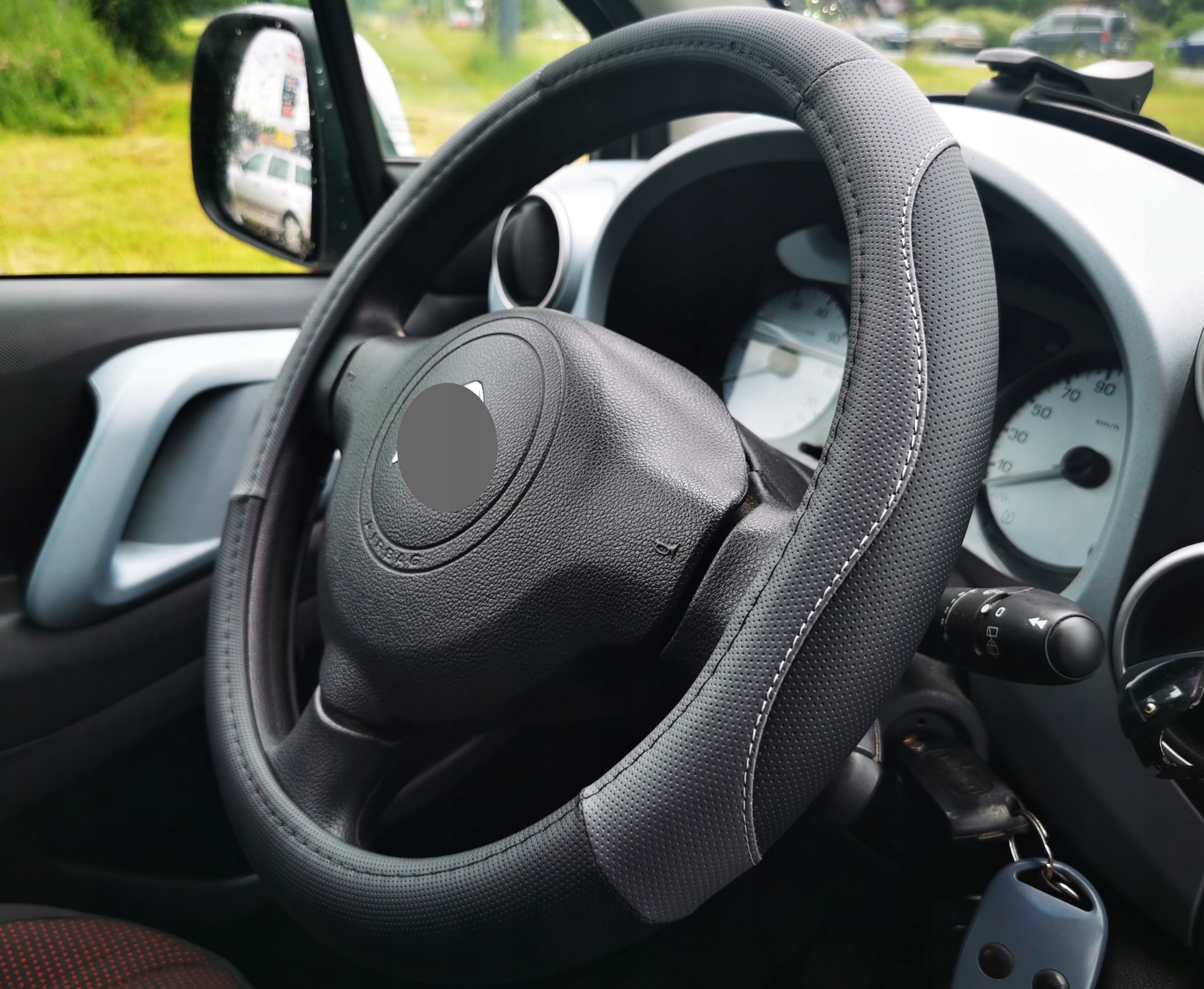 Peugeot Boxer po 2006r. Bipper pokrowiec na kierownice czarno szary 37-39cm EAN (GTIN) 7039092055370