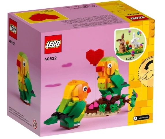 LEGO PAPUŻKI NIEROZŁĄCZKI WALENTYNKI PREZENT 40522 Wiek dziecka 8 lat +
