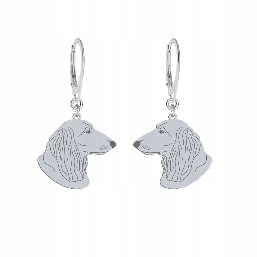 Stříbrné Náušnice Jezevčík dlouhosrstý 925 Šperky Žena Dárek Dedikace