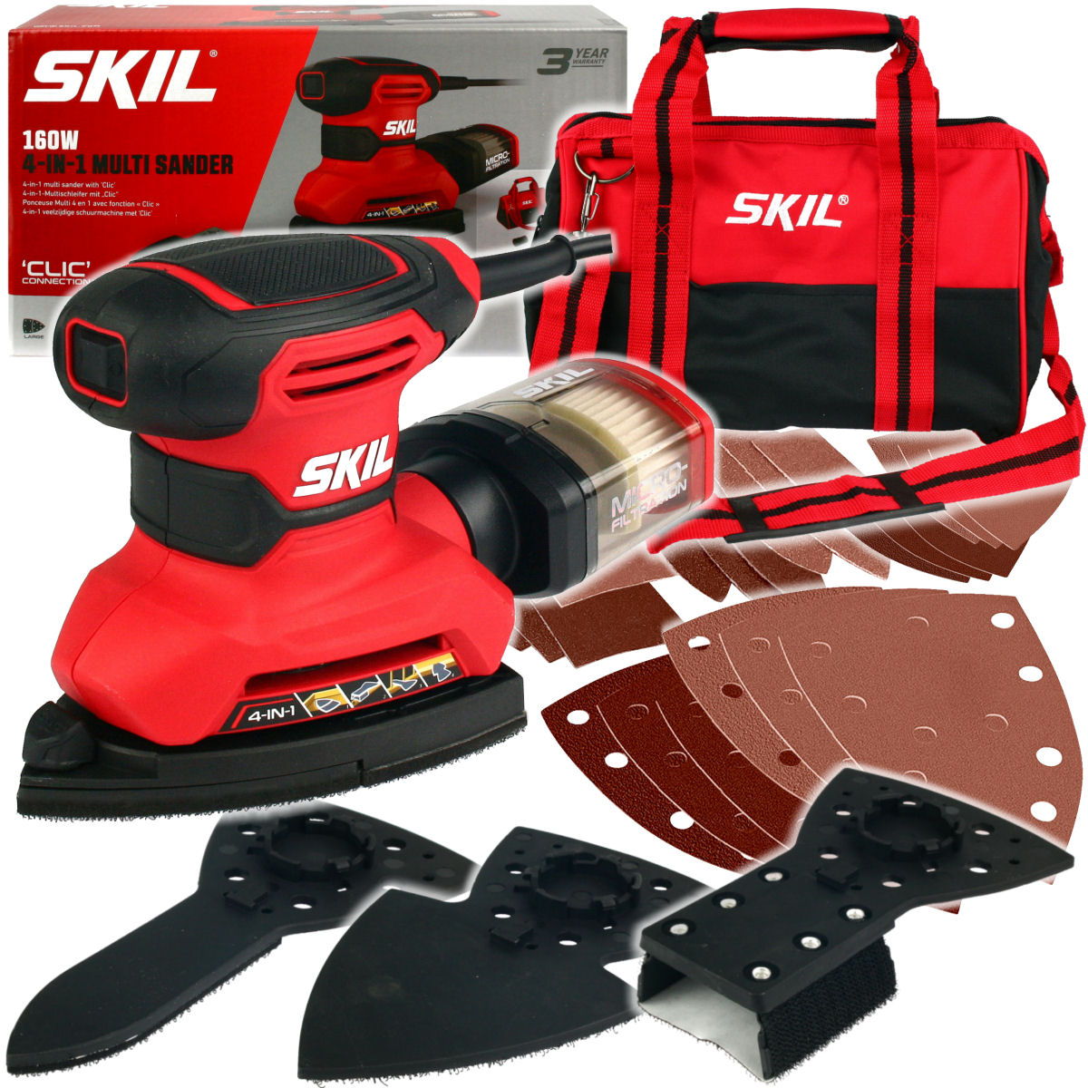 

Szlifierka Oscylacyjna Delta 4w1 160W Skil Osprz