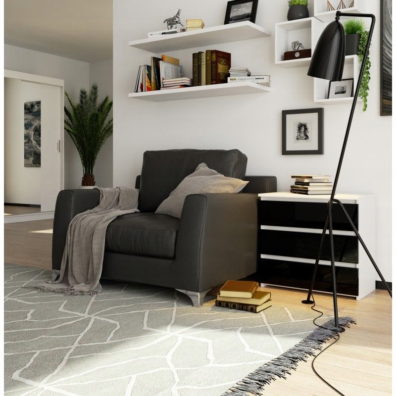 SZAFKA NOCNA MEBLE do SYPIALNI KOMODA 60cm CZARNY komoda szafka szuflady Kod producenta OP0LCL-VENSON002