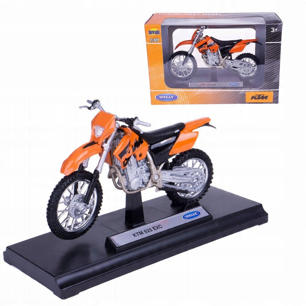 

Ktm 525 Exc Cross model skala 1:18 Welly
