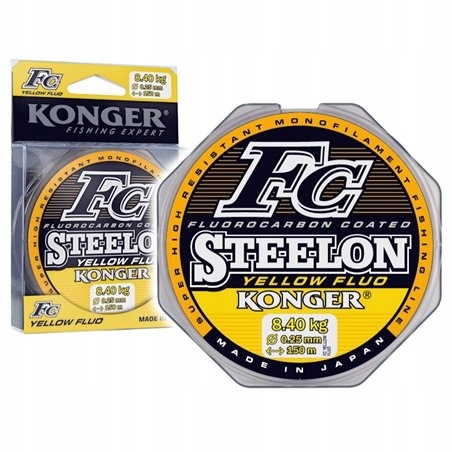 Konger Żyłka Steelon Fc Yellow Fluo 0,25mm/150m
