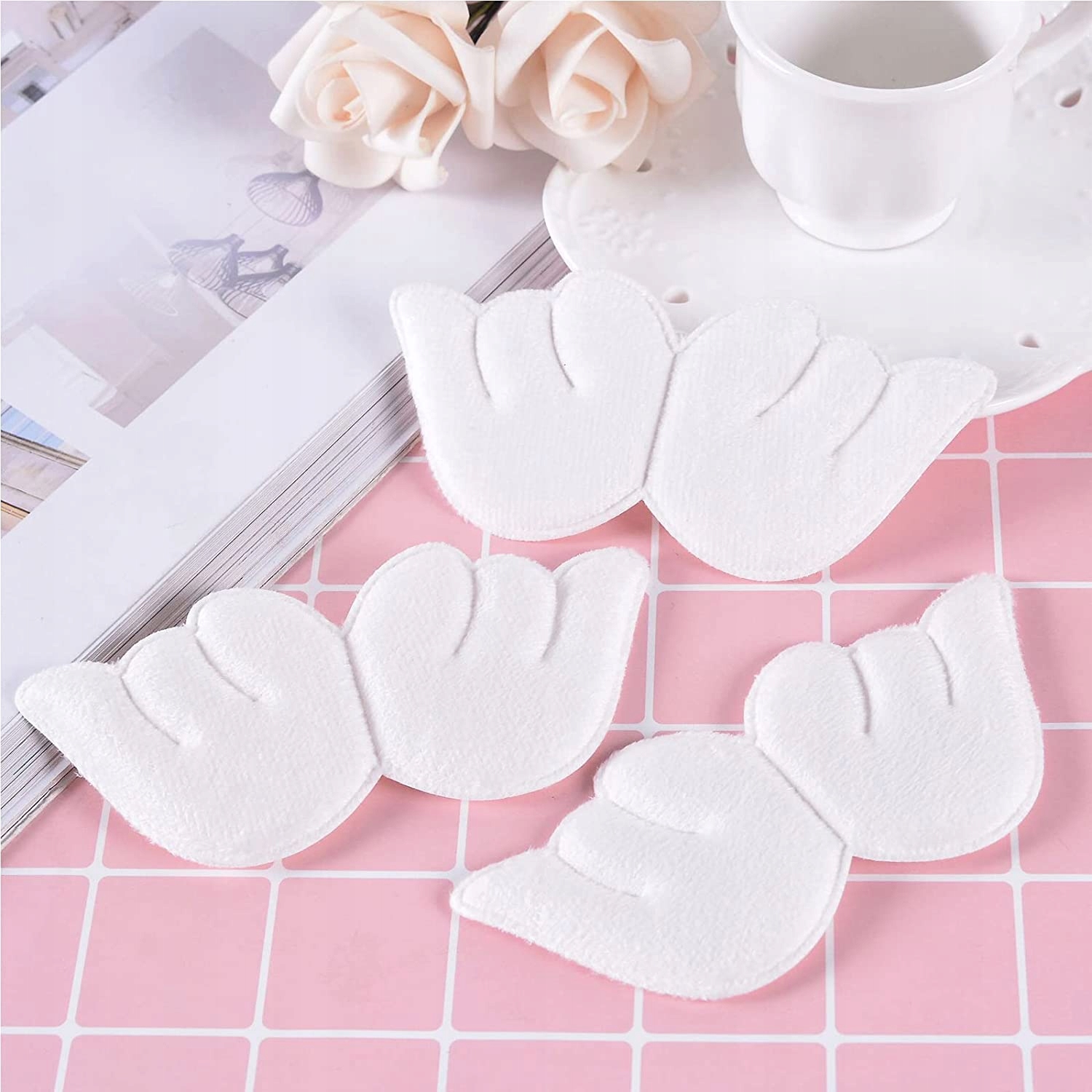 Křídla Flanelová Mini Záplaty Diy Bílá 13CM 15CM