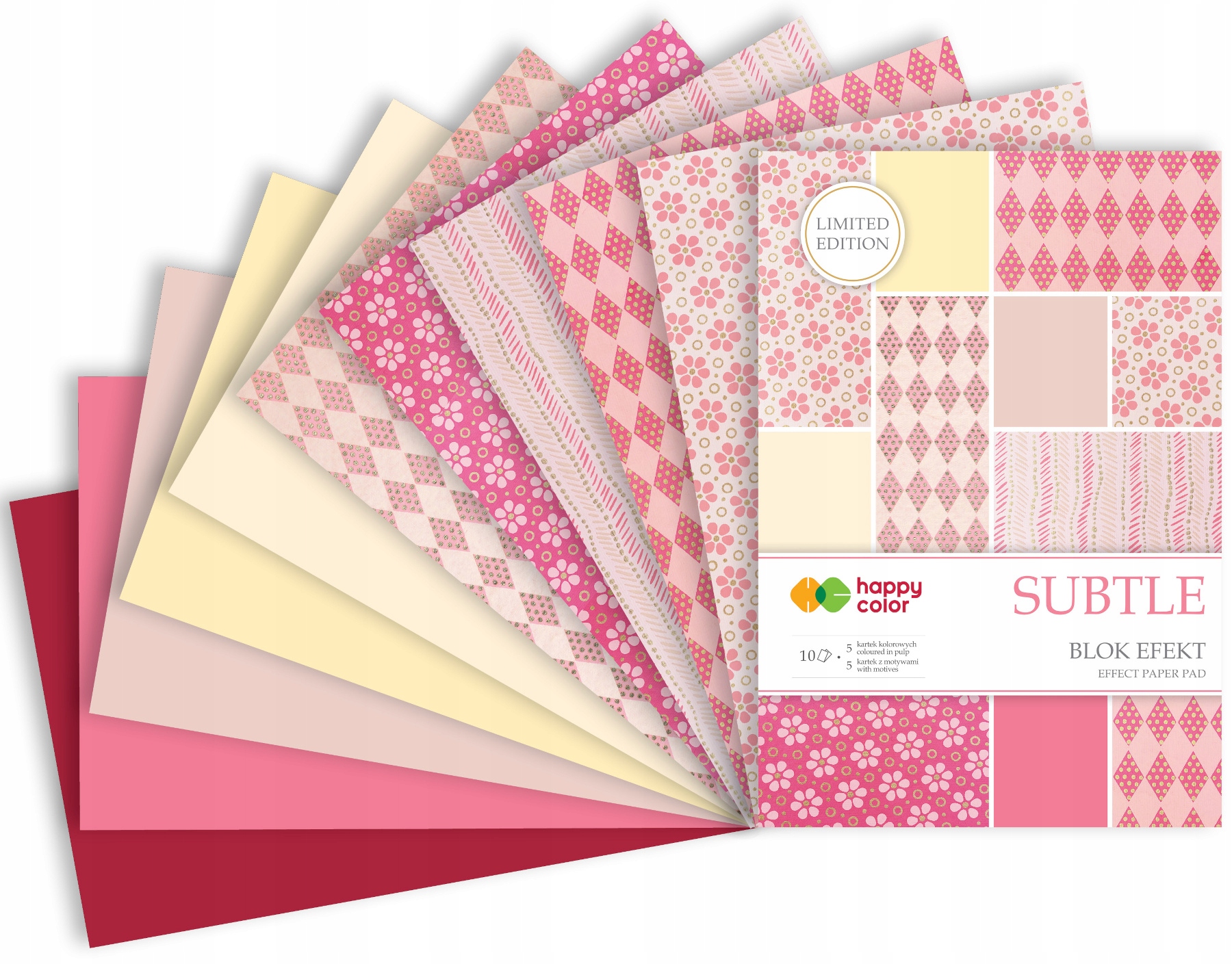 Happy Color BLOK EFEKT Z MOTYWAMI SUBTLE A4 170-220 g 10 kartek EAN (GTIN) 5902979014550