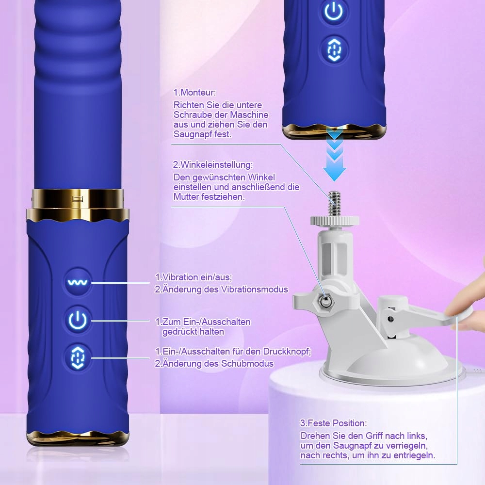 DILDO VIBRATOR Zabawka Erotyczna Dla Kobiet i Mężczyzn 10 Trybów Wibracji — miniatura 5