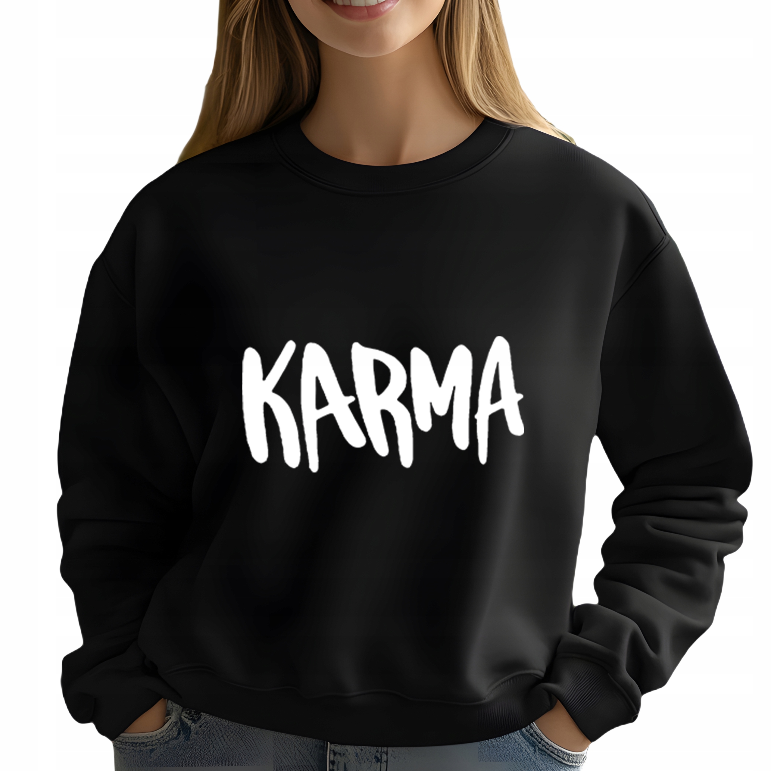 Mikina Černá Bavlněná Teplá Jako Dárek Pro Kamarádku Bestie Karma S