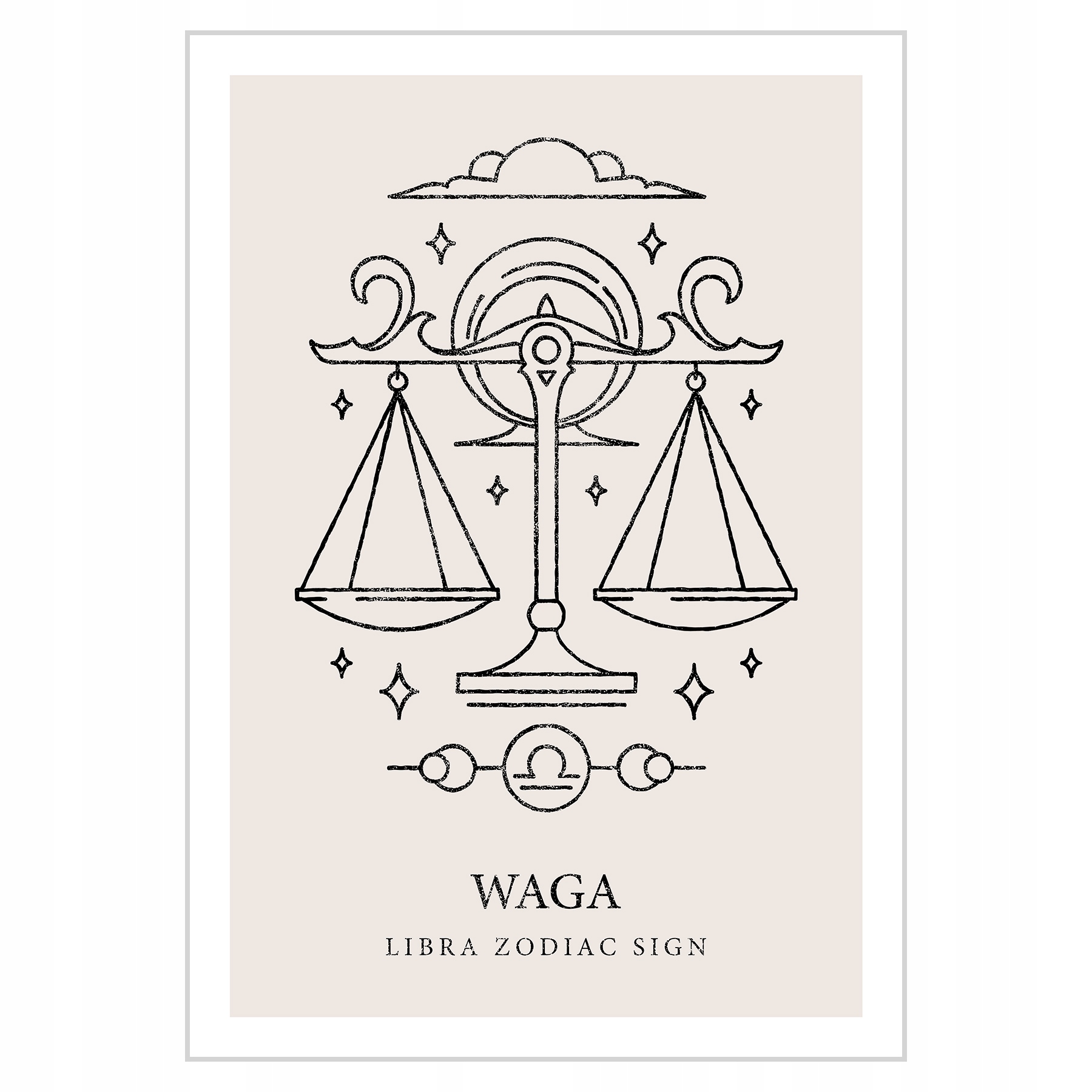 

Plakat 21x30 Znak zodiaku Waga