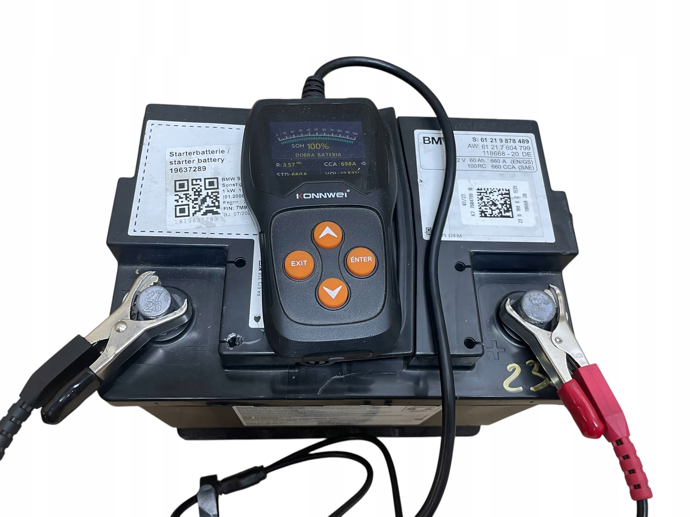 AKUMULATOR AGM START-STOP 12V 60AH 660AH BMW 2023R Original