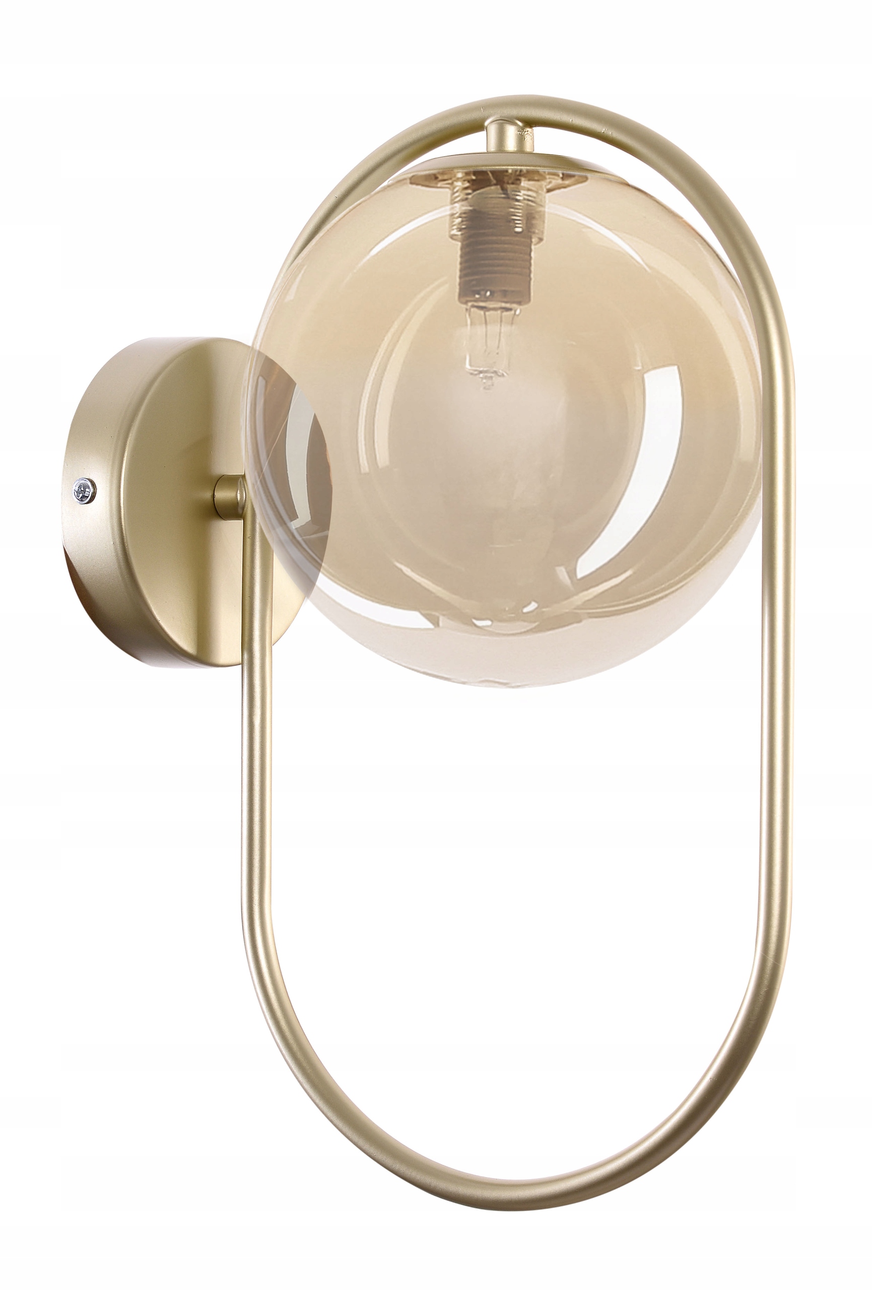 Cordel Lampa na nástěnné svítidlo 28W G9 Ring Mosaz, jantarové stínítko Kulatý koule