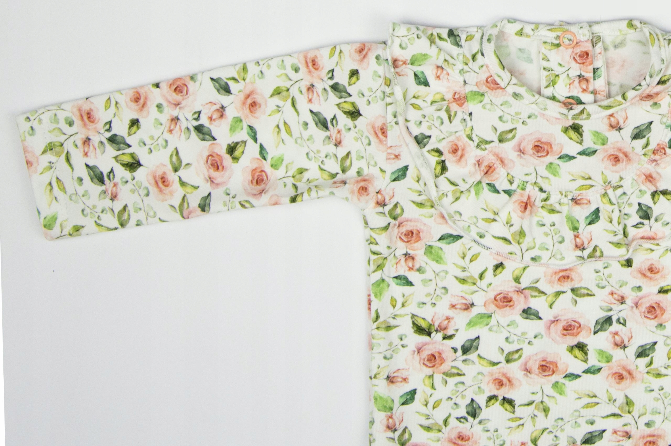 BODY Z FALBANKĄ DOOKOŁA miodowe kwiaty 80 Sezon wiosenny letni jesienny zimowy