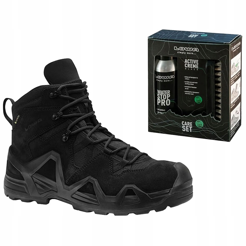 Vojenské taktické boty Lowa Zephyr Wk Gtx MID Black 43 impregnační sada