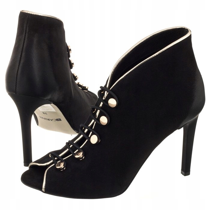 Dámské Kotníkové Boty na podpatku Carinii B3928 Černé