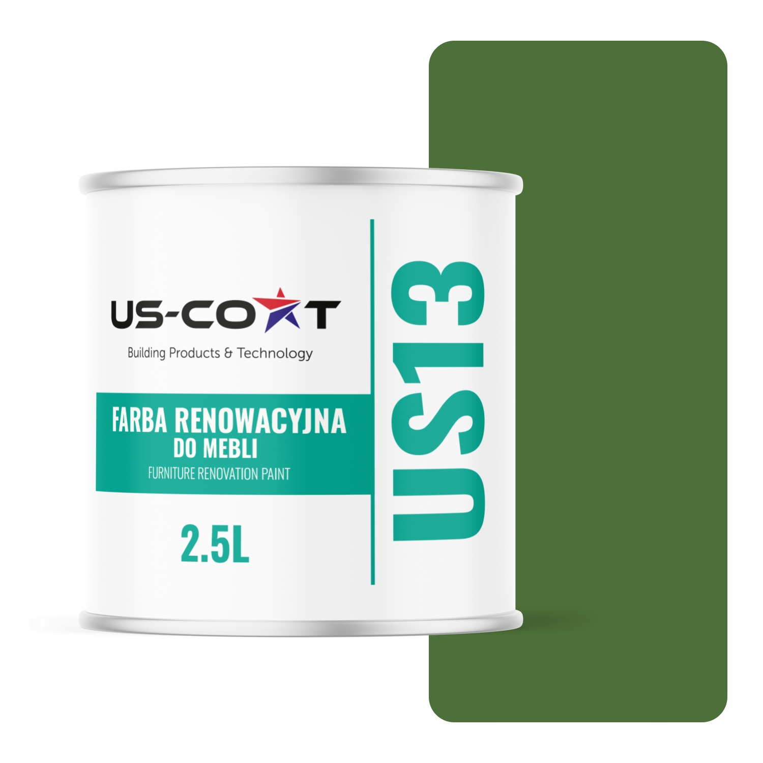 Farba Na Kuchynský Nábytok Na Prednej Strane Skriniek Zelená Trávnatá RAL6010 Mat 2,5 L