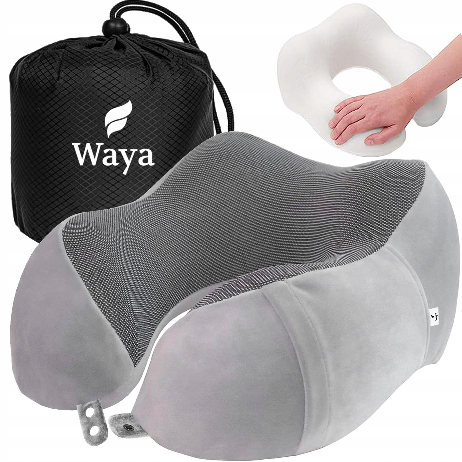 PODUSZKA TURYSTYCZNA Podróżna ORTOPEDYCZNA Profilowana Zagłówek Podróż Sen