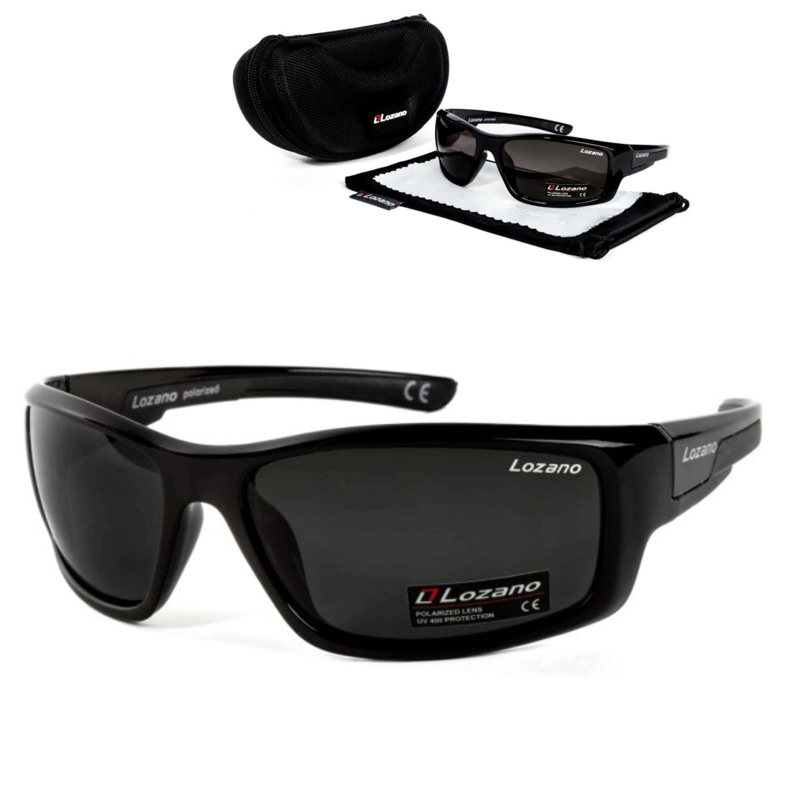 Černé Sportovní Polarizační Sluneční Brýle Na Kolo Pouzdro