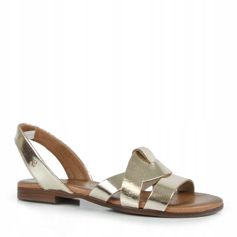 Lemar 40185 Ploché Sandály Z Kůže Lico Zlaté 36