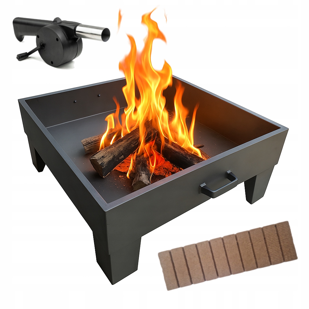 Palenisko ogrodowe stalowe ognisko 70 cm głębokie grill gruba stal 2 mm