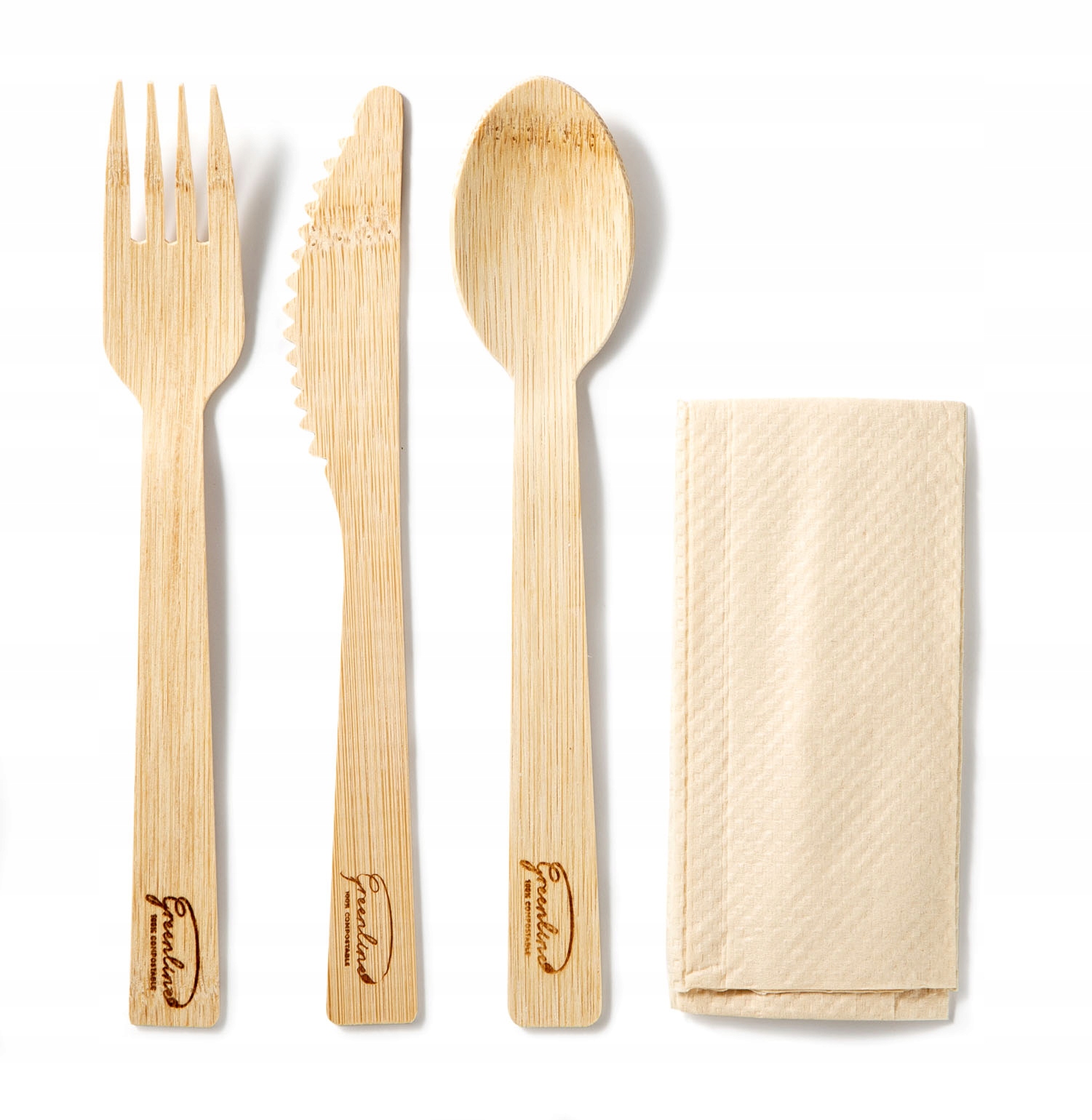 Sady bambusových příborů W+n+ł+s 100 sad