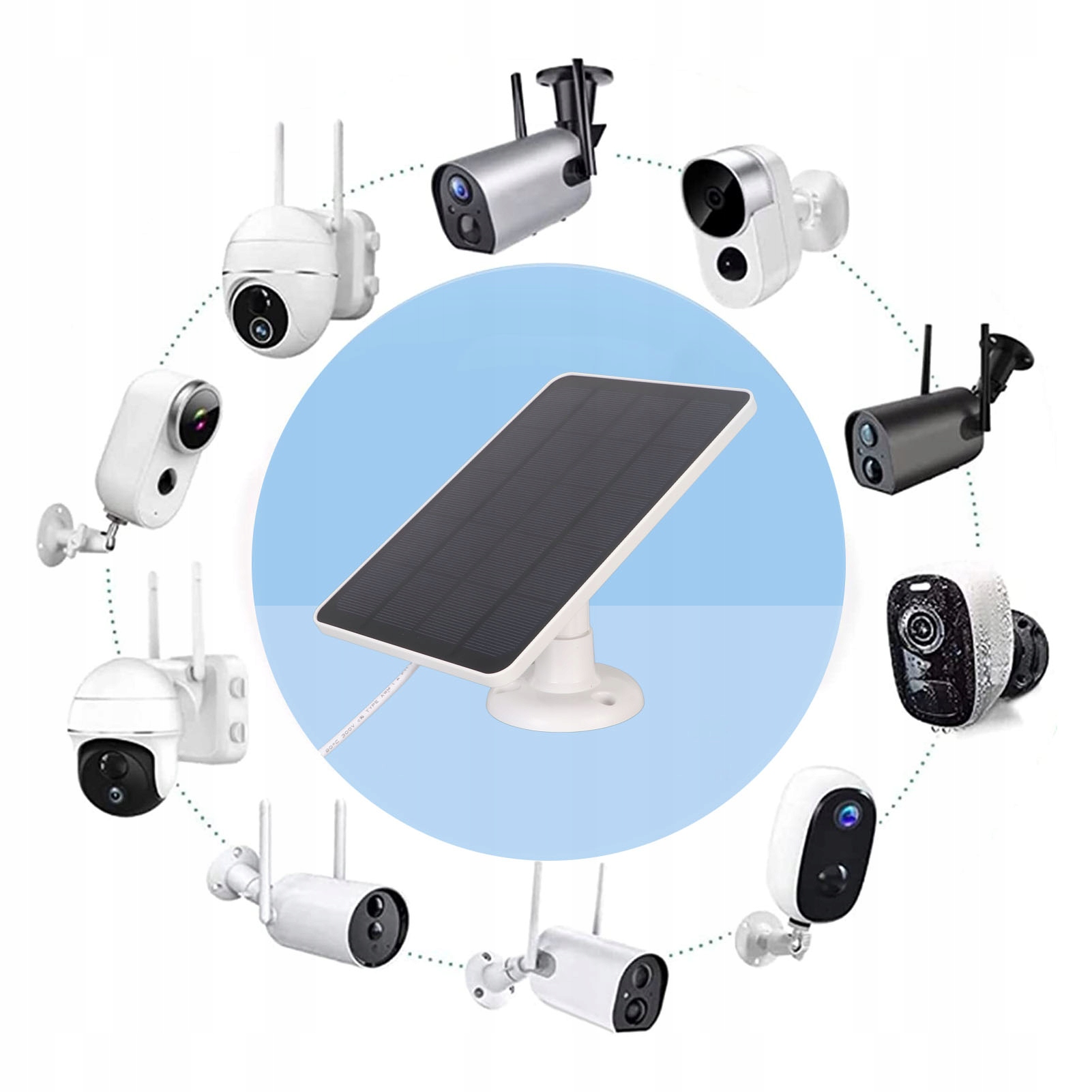 Solární Panel Pro Kamery 4W 175X120X9MM Micro Usb A Usb C