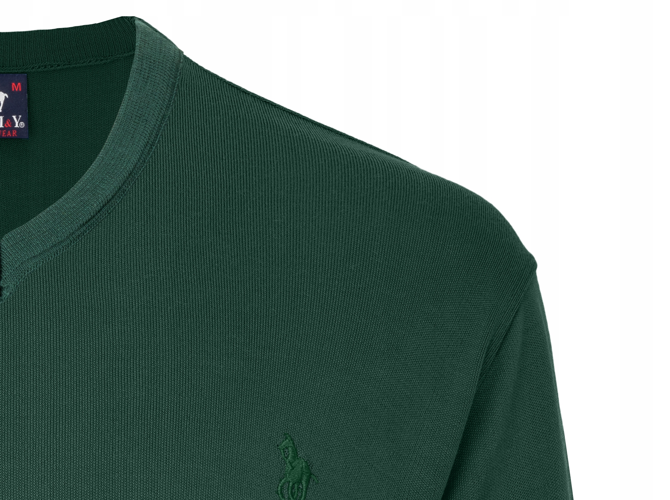 SWETER MĘSKI V SEREK - WEŁNA - KNK - ZIELONY - XL Rozmiar XL