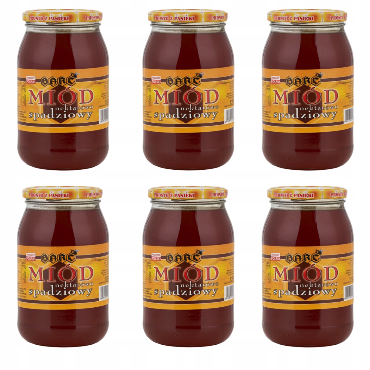 Levně Nektarovo-spadový med 1250 g 6× přírodní polský včelí med