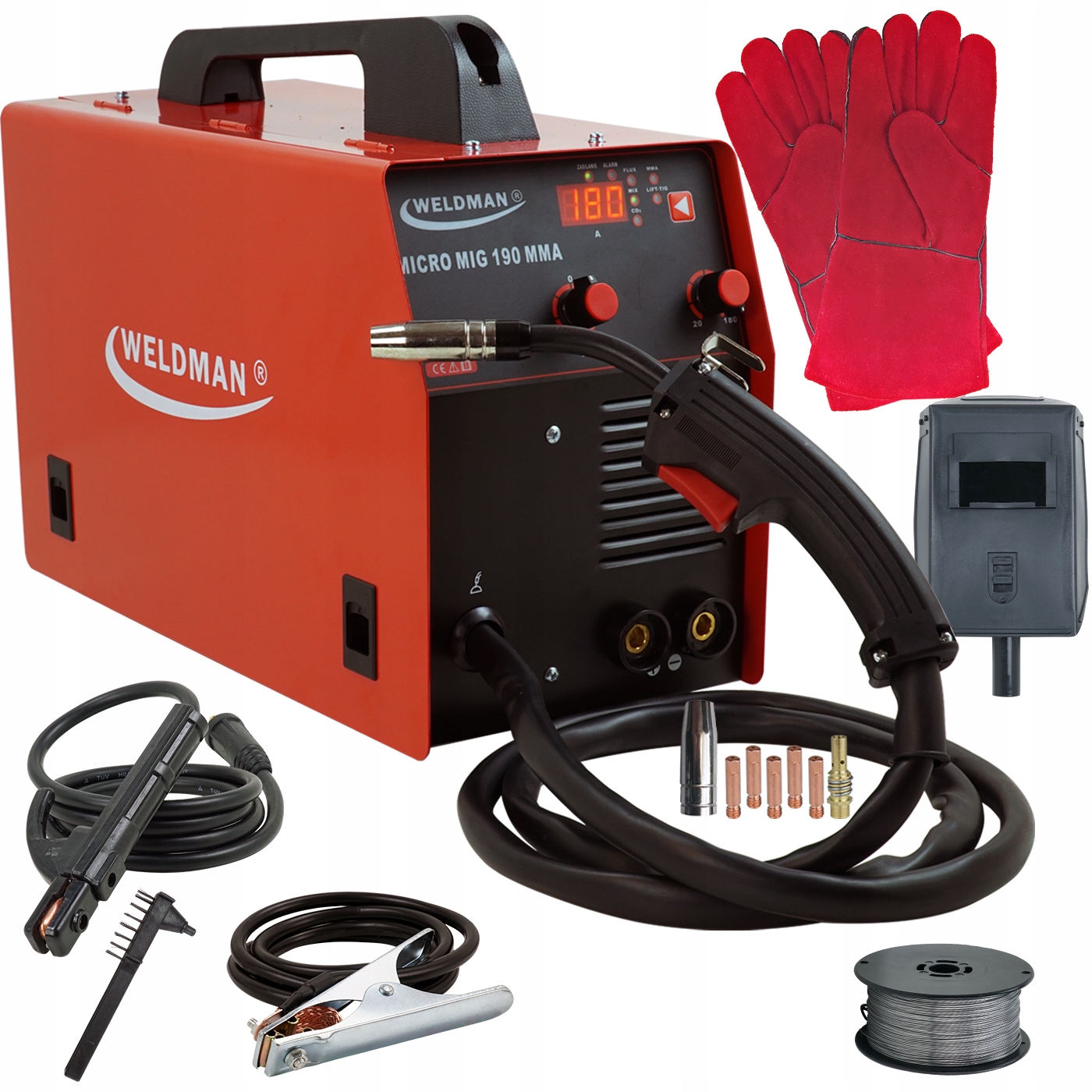 Spawarka MIGOMAT 3w1 MIG MAG TIG FLUX MMA zestaw (MIGOMAT MIG 190 MMA