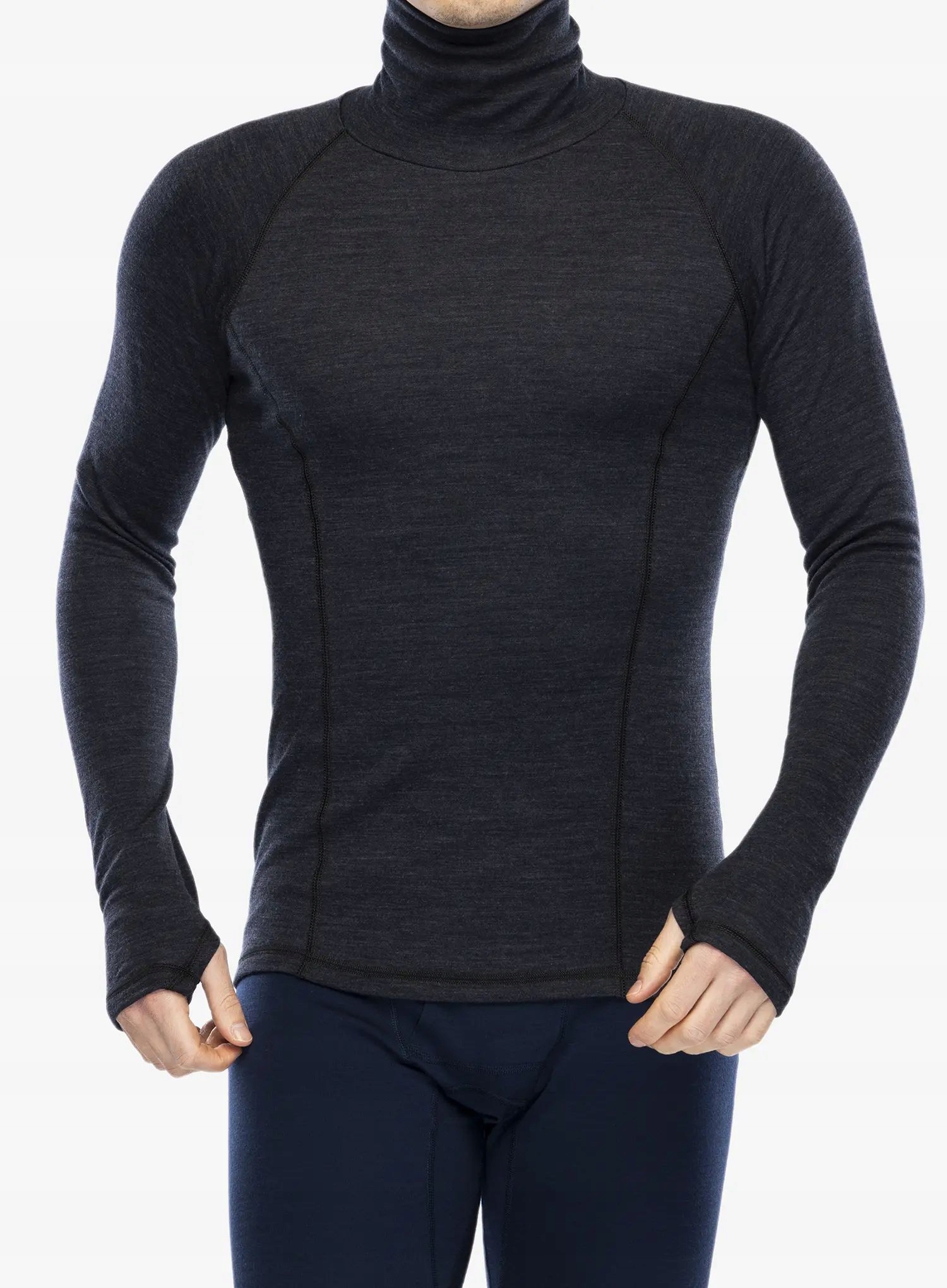 Termoaktivní Mikina Sensor Merino Bold Tee Ls Roll Neck antracitově šedá L