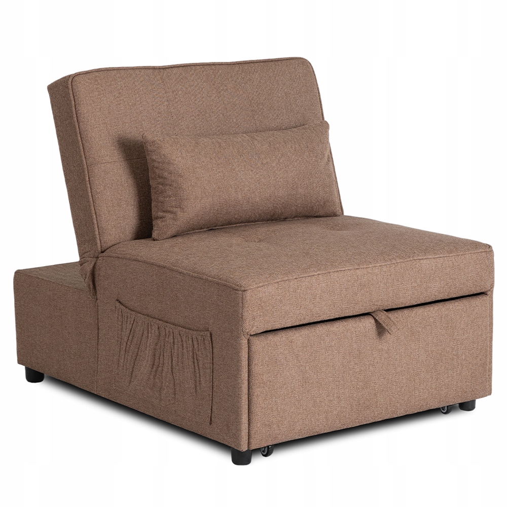 Americká rozkládací pohovka Křeslo na spaní Hnědá Iberis