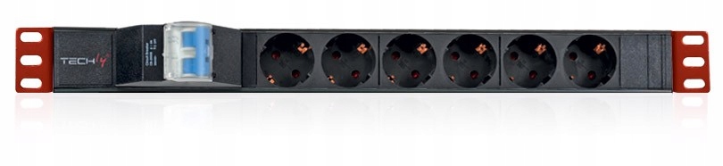 Listwa Zasilająca Rack 19" 1U 250V/16A 6X Schuko 3 m Techly Pro