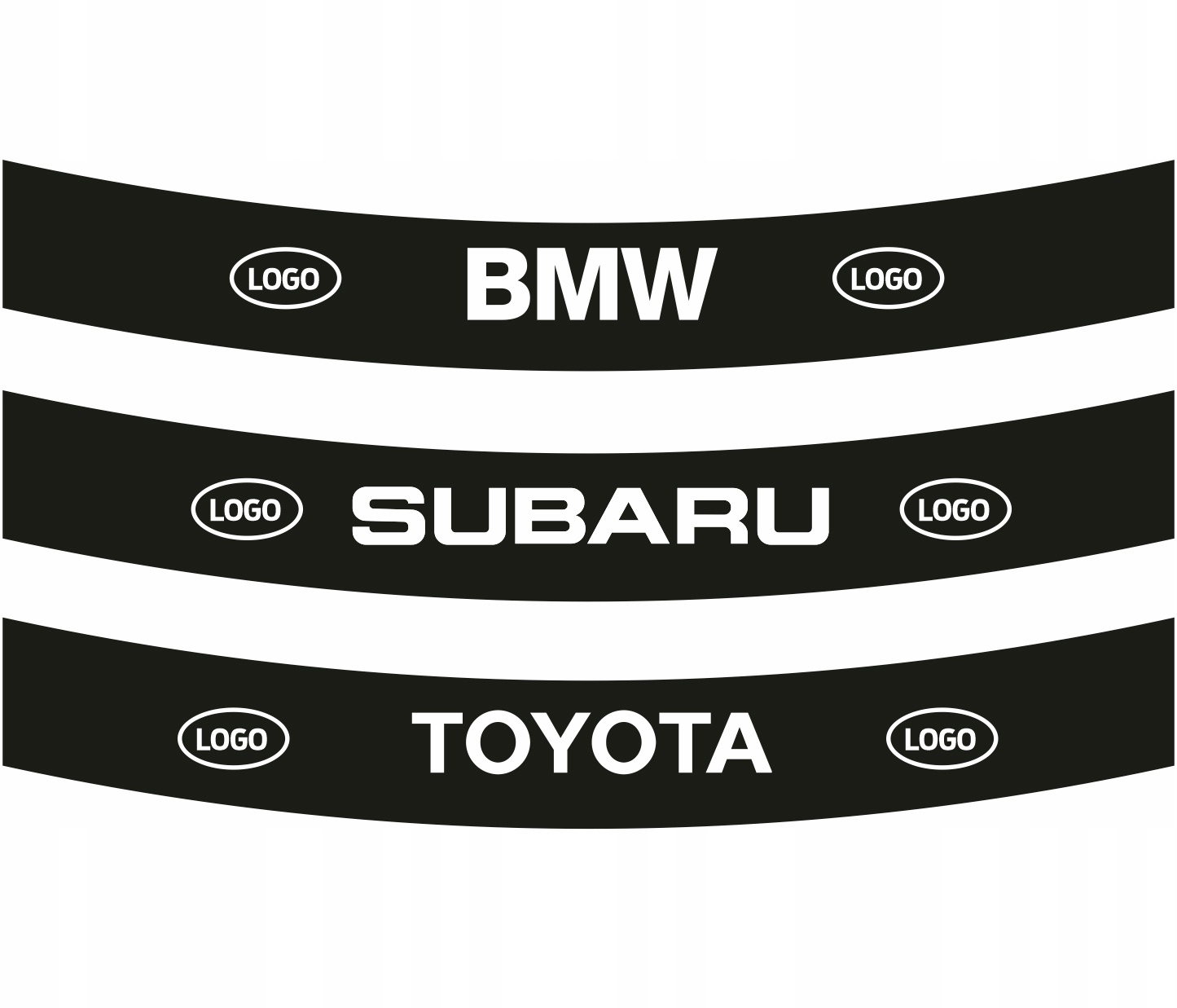 Naklejka pas przeciwsłoneczny na szybę Vw Bmw Ford