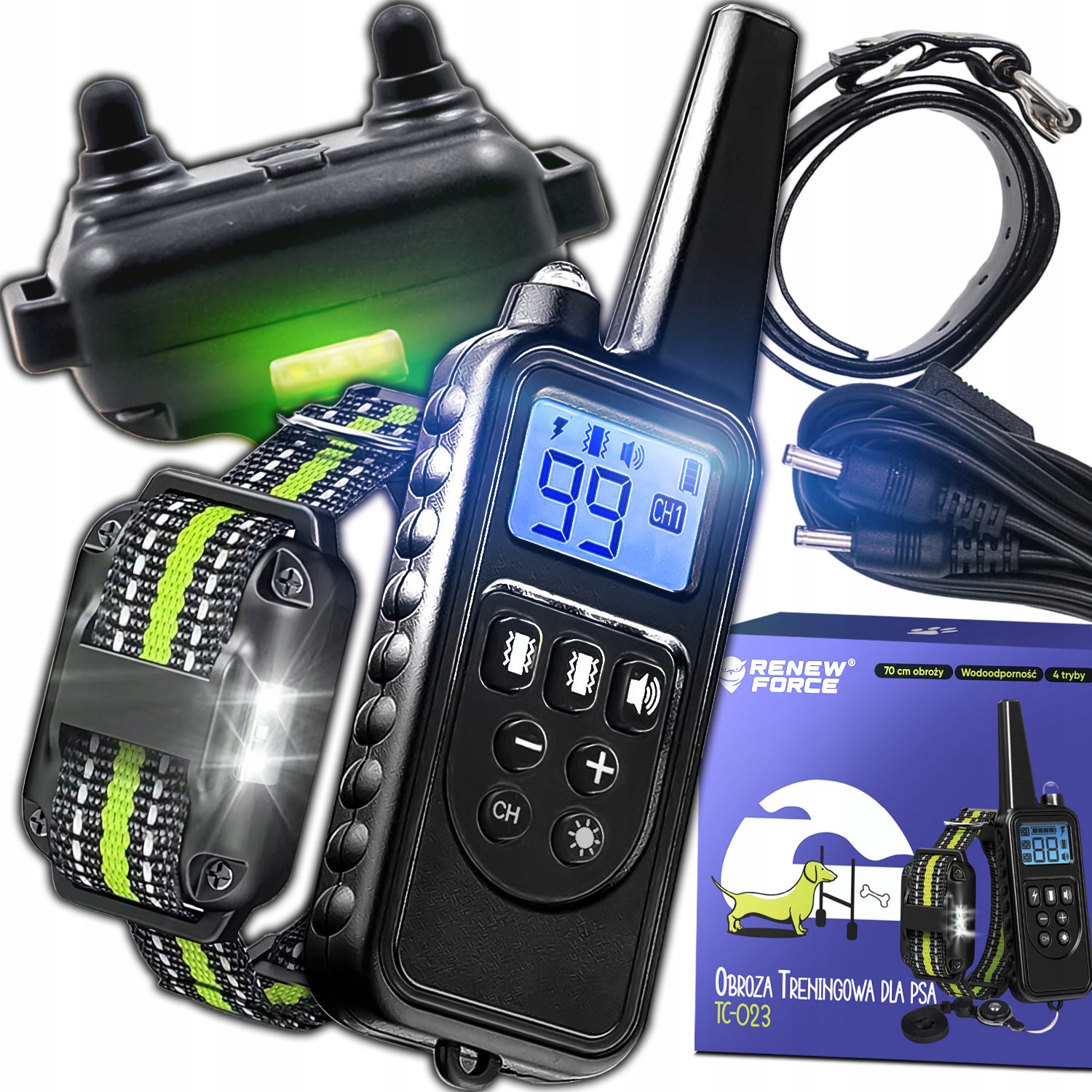 Levně Elektrický výcvikový obojek pro psa Voděodolný Treser 800 m Pilot pro psy