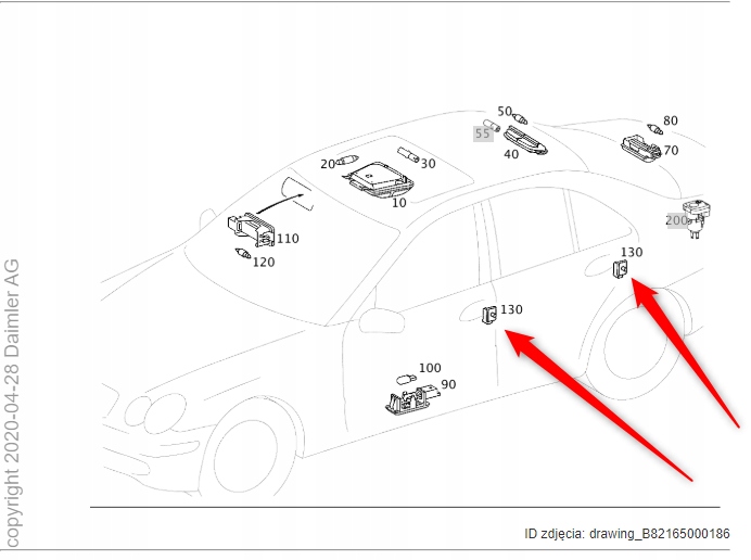 Czujnik Otwarcia Drzwi W203 Mercedes Oryginał Za 47,80 Zł Z Poznań - Allegro.pl - (9701099226)