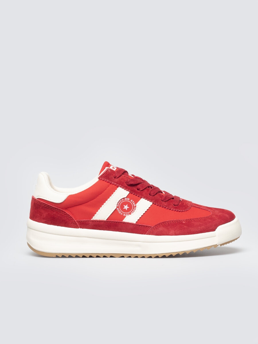 Big Star Dámské tenisky s koženými vložkami, červené, TT274158 603 38