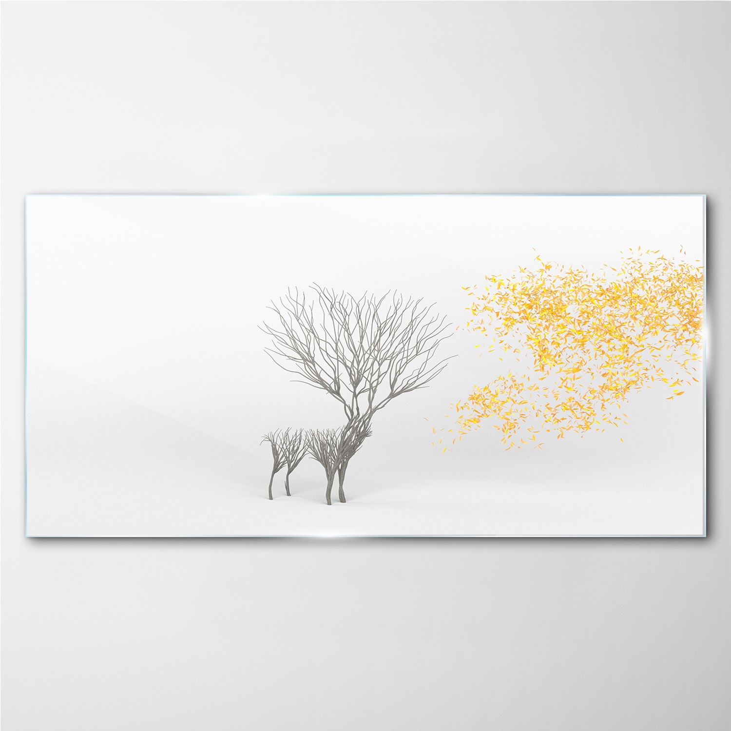 

Obraz na ścianę szklany Liście jelenie 140x70 cm