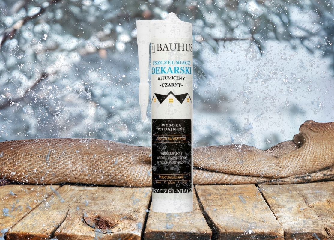 USZCZELNIACZ bitumiczny dekarski czarny BAUHUS Pojemność 0.28 l