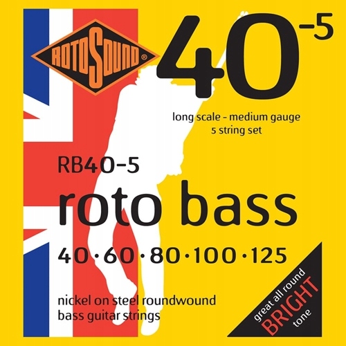 Struny pro baskytaru Rotosound RB40-5 40-125