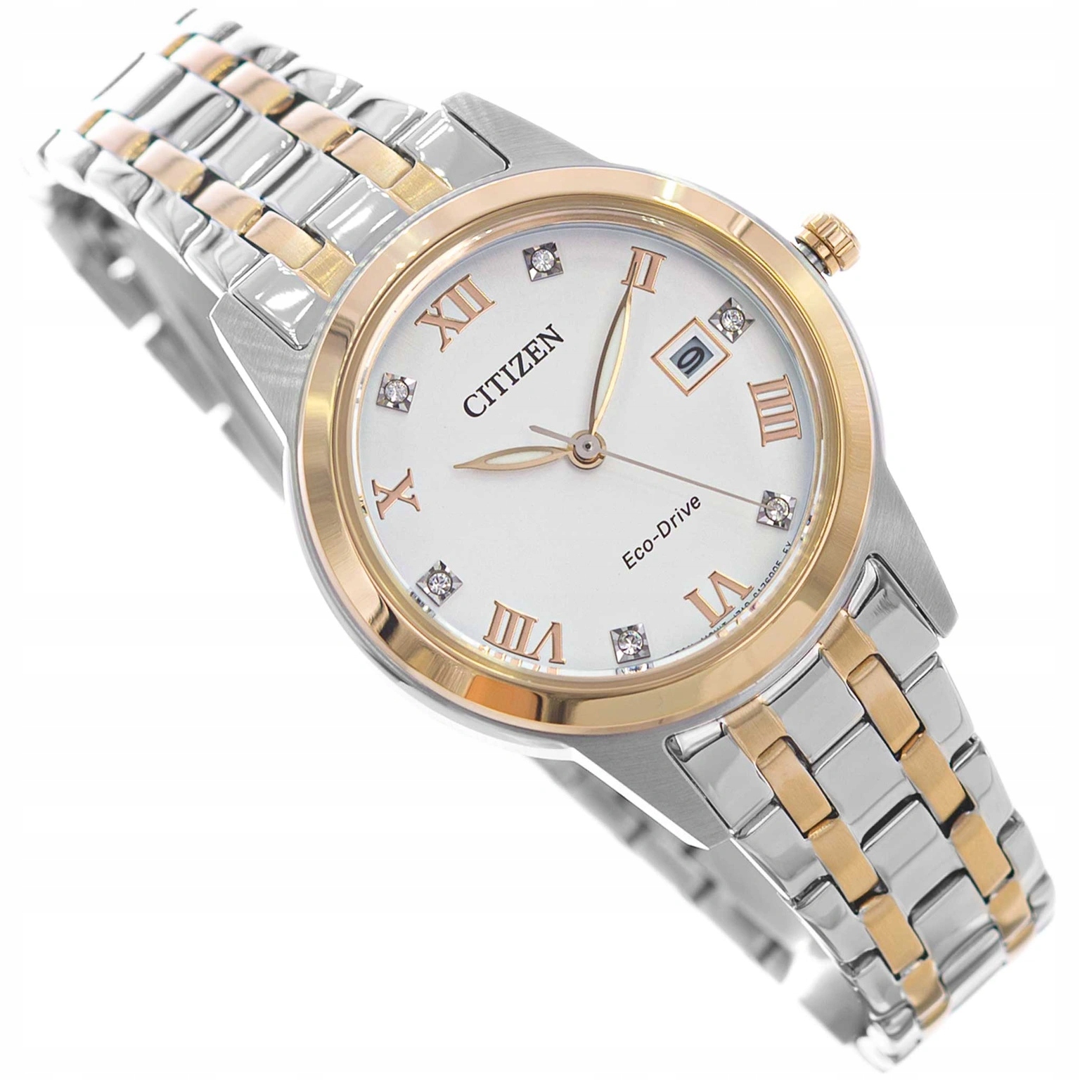 Dámské Hodinky Citizen FE1246-85A Eco-drive Elegantní Krystal Stříbrno-zlaté