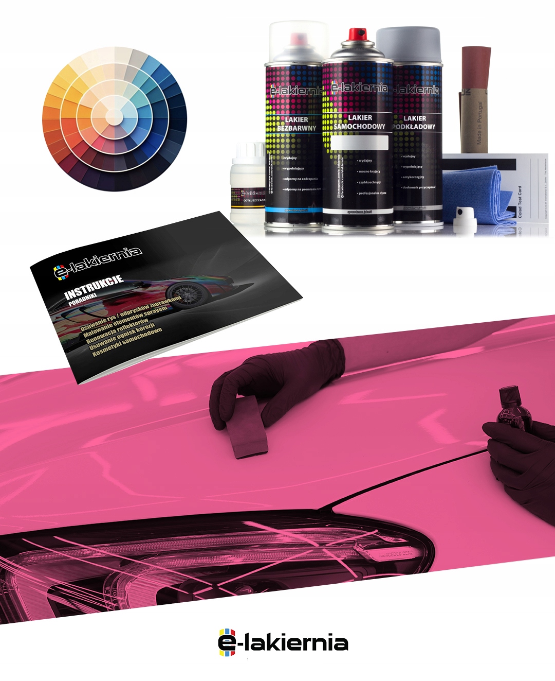 LAKIER SAMOCHODOWY SPRAY + PODKŁAD BEZBARWNY RENAULT OV369 Opakowanie Spray