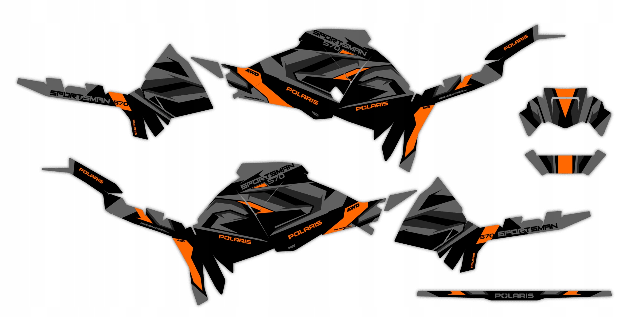 Dýha Samolepky Polaris Sportsman 570 2021+ #6484005