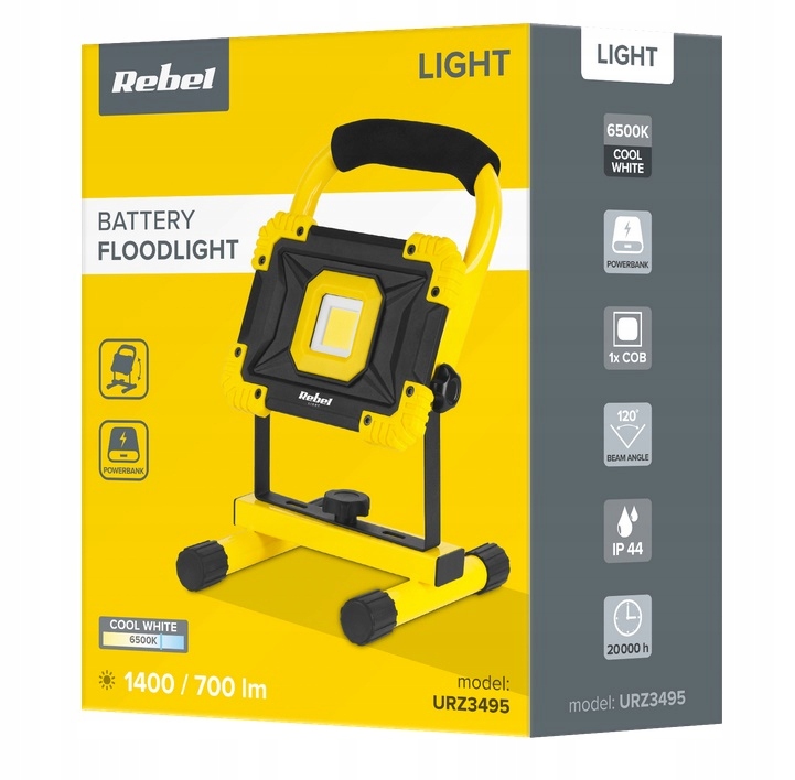 NASWIETLACZ REFLEKTOR LED 20W AKUMULATOROWY POWER Brand other