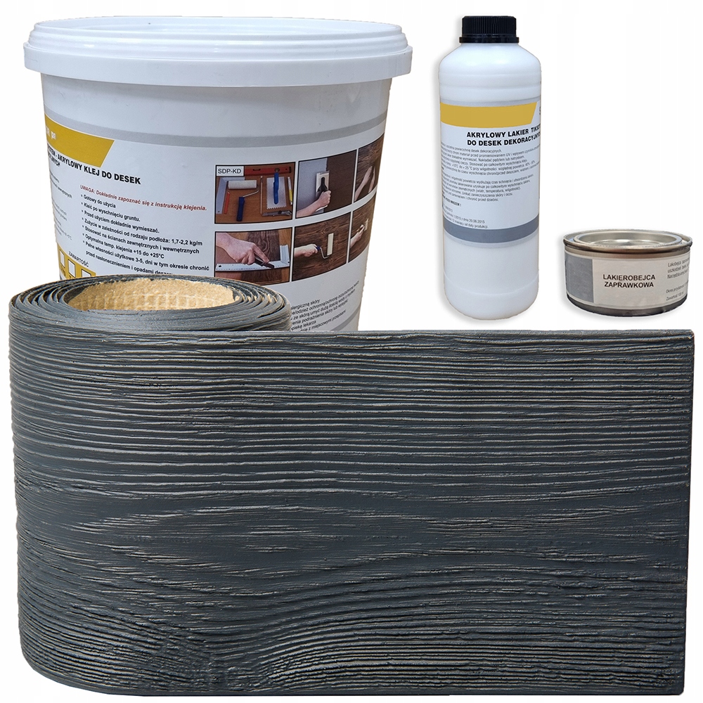 Fasádní deska Elastická imitace dřeva sada Grafit