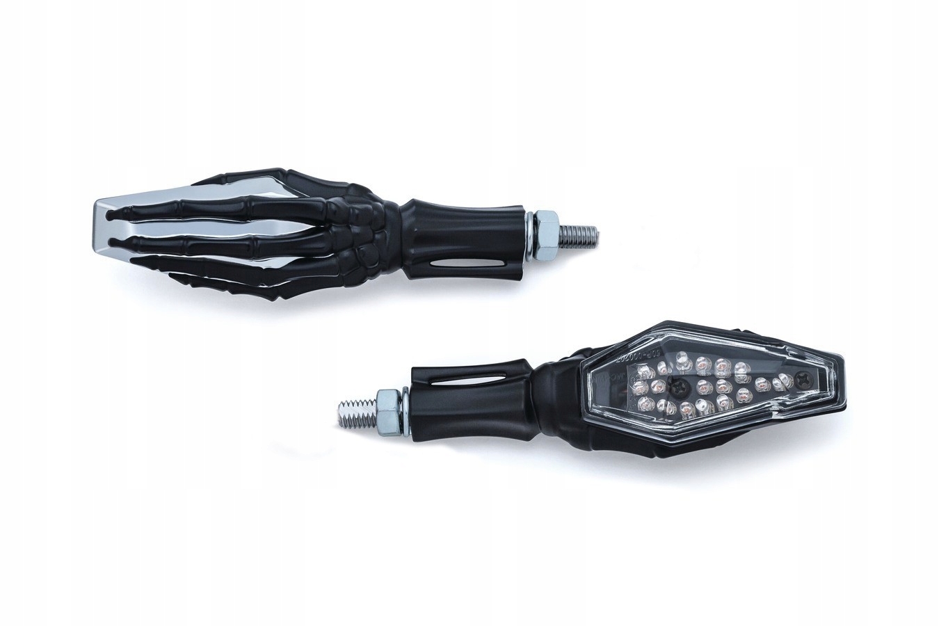 Motocyklové Led smerovky Skeleton Hand
