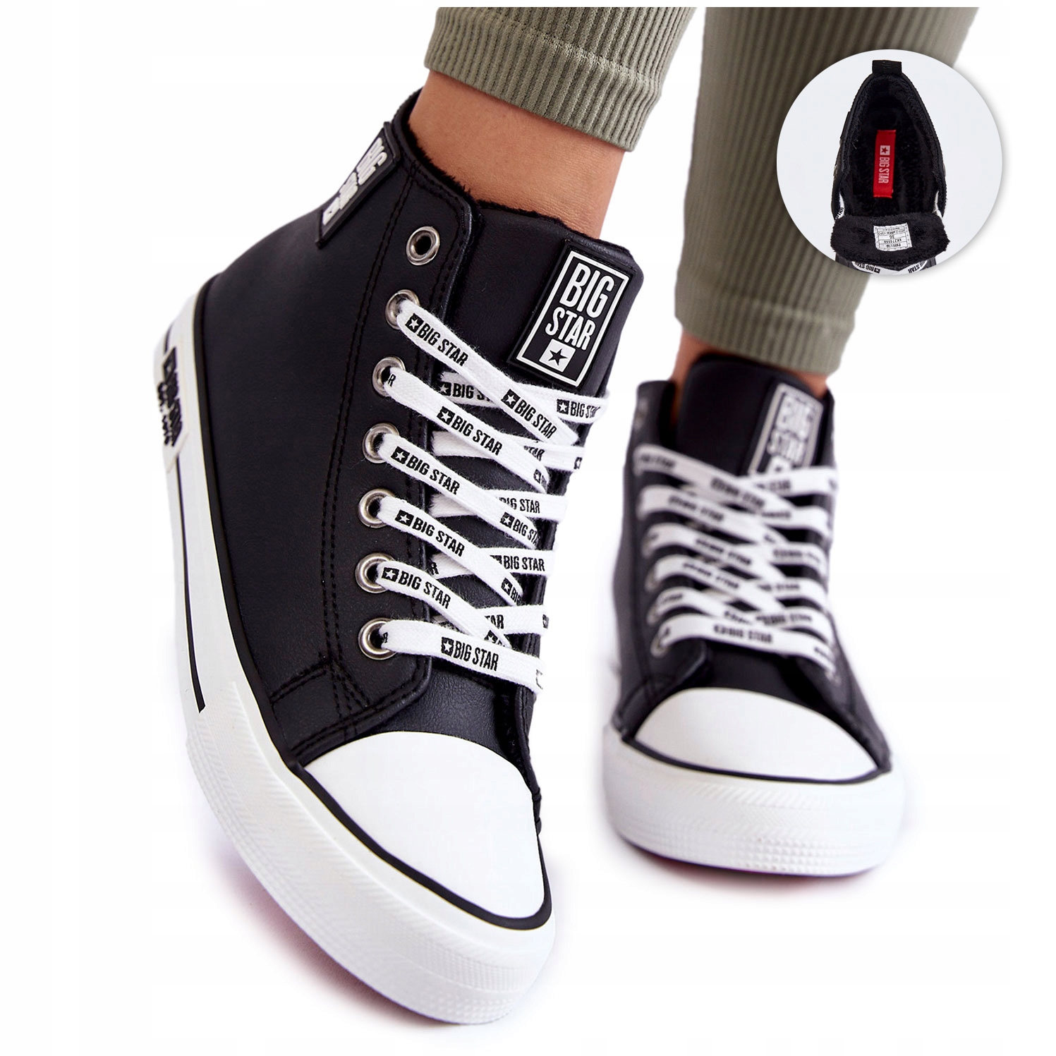 

Ocieplane Trampki Big Star KK274598 Czarne 40