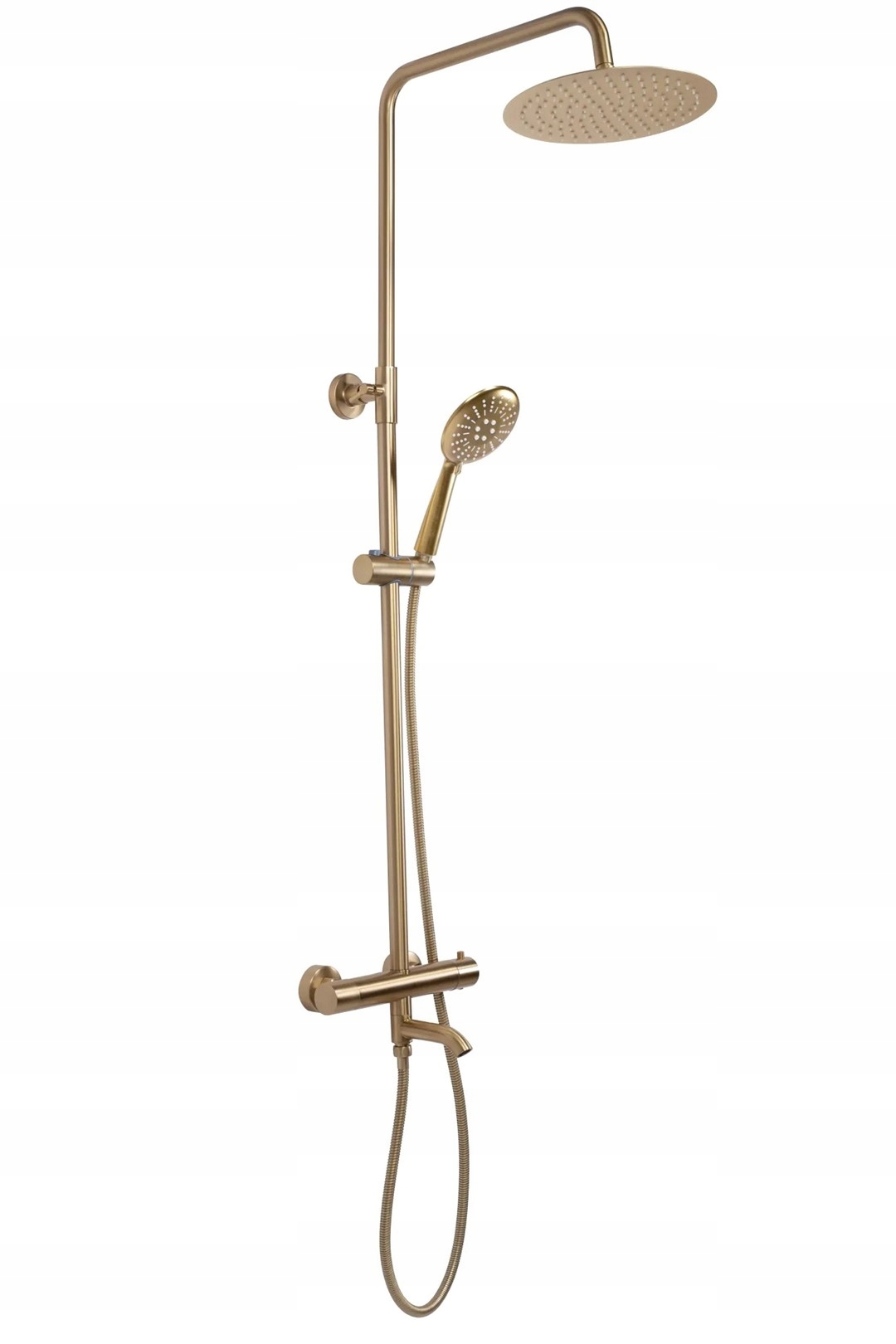 Sprchový a vaňový set Lungo Zlatý kartáčovaný Term Moderný dizajn