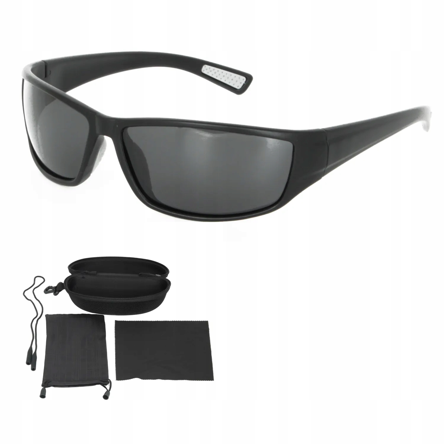 Černé matné polarizační sluneční brýle P8059C1