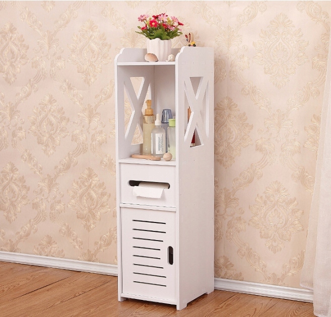 Szafka łazienkowa słupek 80cm BIAŁA POJEMNA NOWOCZESNY STYL łazienki domu Szerokość mebla 21.5 cm