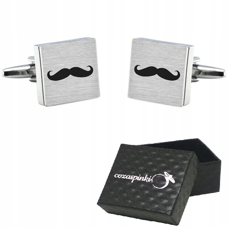 Spinki do mankietów koszuli WĄSY na prezent